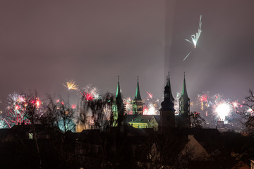 Silvester über Bamberg