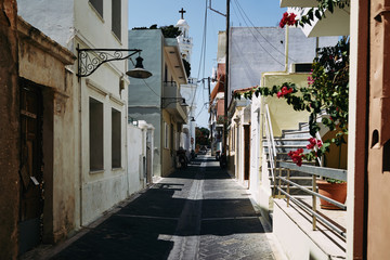 Fototapeta na wymiar Street of the city of Rhodes Greece