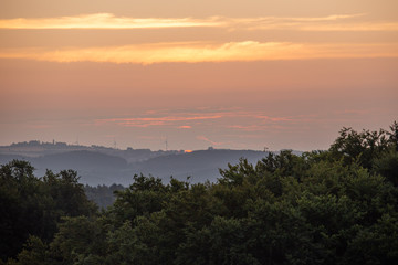 franconian colorful morning sunrise
