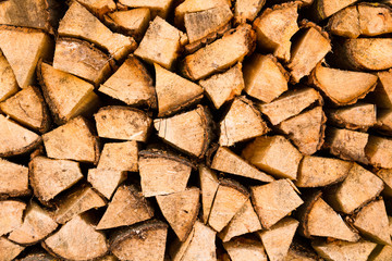 Firewood. Natural background