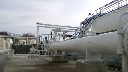 Naklejka premium Heat exchanger in a refinery