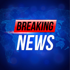 Breaking news dark photo realistic vector background