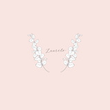 Vector Floristic Feminine Brand Logo Template Frame.