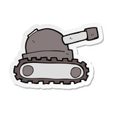 sticker of a cartoon tank
