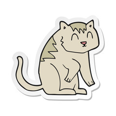 sticker of a cartoon cat