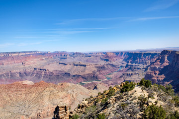 Fototapeta na wymiar View of the Grand Canyon from the South Rim, Arizona, USA