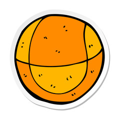 sticker of a cartoon basketball