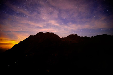 Starry nigjt on the mountains