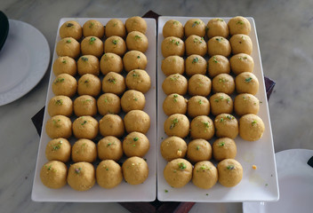 Tray of appetizers. finger food serve on platter. Various banquet snacks prepare for event party at...