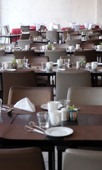 Interior of the restaurant in Four Points by Sheraton Agra, Uttar Pradesh, India 