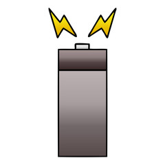 gradient shaded cartoon old battery
