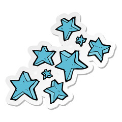 sticker of a cartoon stars