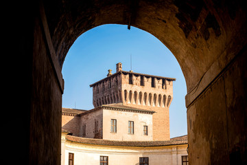 MANTUA: Medieval fortress, Gonzaga Saint George (Giorgio) castle in Italy, Mantua (Mantova)