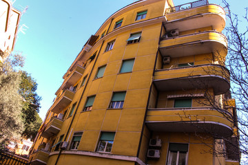 Light brown building in the heart of Italy.