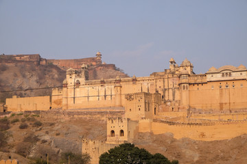 Naklejka premium Amber Fort in Jaipur, Rajasthan, India