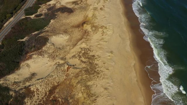 4k Aerial Drone  shot, Sandbridge  Virginia beach coastline