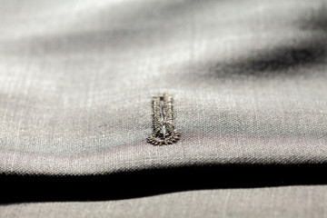 Detail of gentlemans suit showing buttonhole