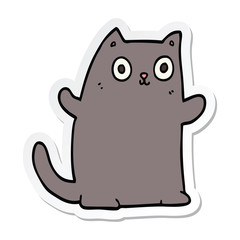 sticker of a cartoon cat