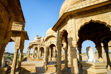 Bada Bagh royal tomb complex, near Jaisalmer, Rajasthan, India