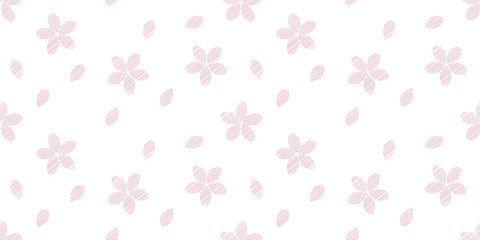 Cherry Blossoms background.Seamless pattern. Vector. 桜のパターン