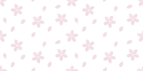 Cherry Blossoms background.Seamless pattern. Vector. 桜のパターン