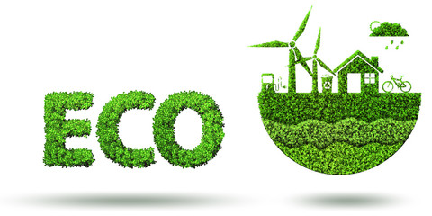 Ecological concept of clean energy - 3d rendering