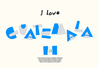 World Flag with fun geometrical alphabets : Vector Illustration	