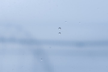water drops on the glass