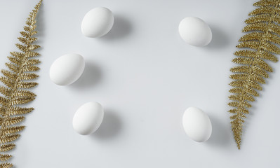 Natural chicken eggs is a symbol of Easter.