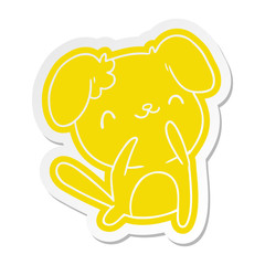 cartoon sticker kawaii of a cute dog