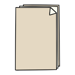 quirky hand drawn cartoon paper pile