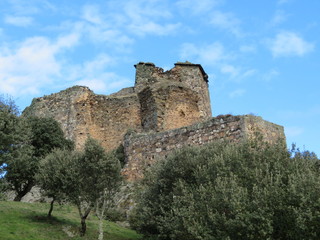 Fototapeta na wymiar Castle in ruins of great beauty and which tube a great value