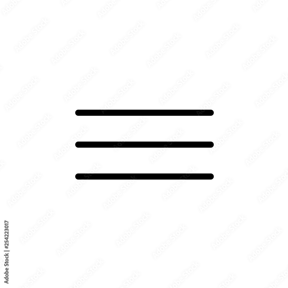 Poster hamburger menu bar line art vector icon for apps and websites