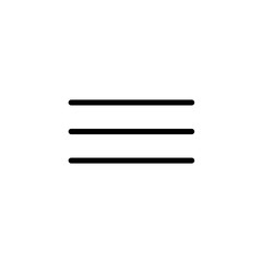 Hamburger menu bar line art vector icon for apps and websites