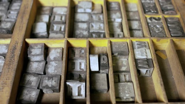 Old Moveable Type Letters - pan