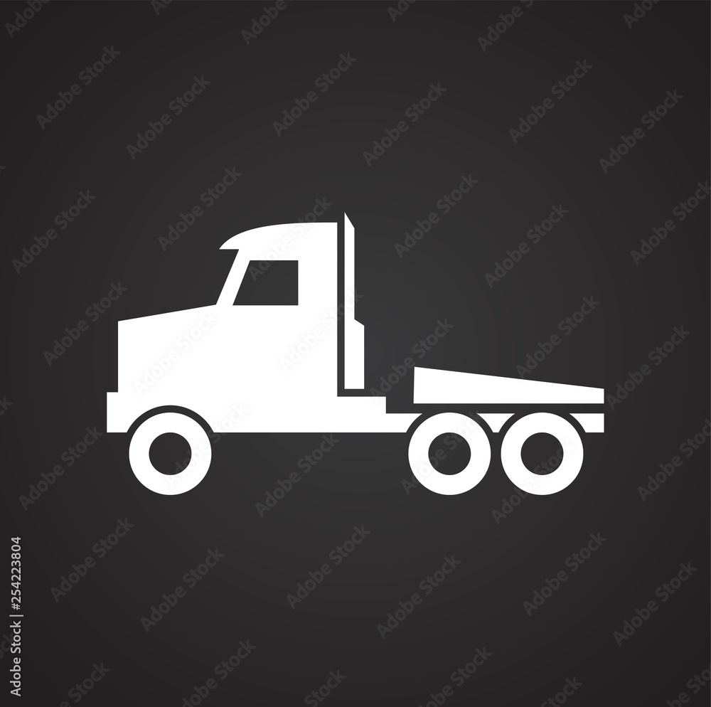 Poster truck icon on background for graphic and web design. simple vector sign. internet concept symbol for
