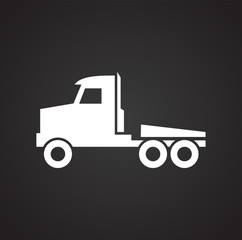 Truck icon on background for graphic and web design. Simple vector sign. Internet concept symbol for website button or mobile app.
