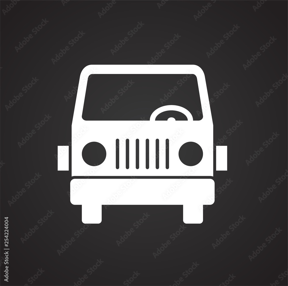 Poster truck icon on background for graphic and web design. simple vector sign. internet concept symbol for
