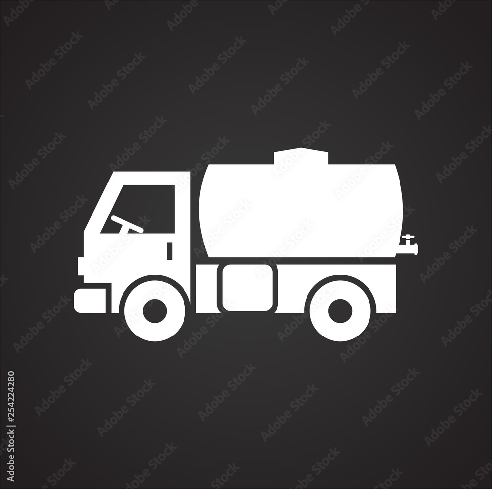 Poster truck icon on background for graphic and web design. simple vector sign. internet concept symbol for