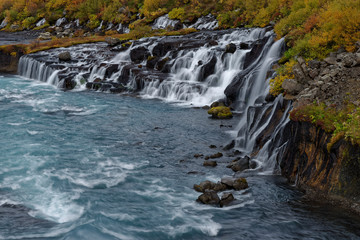 Herbst am Hraunafoss, Island
