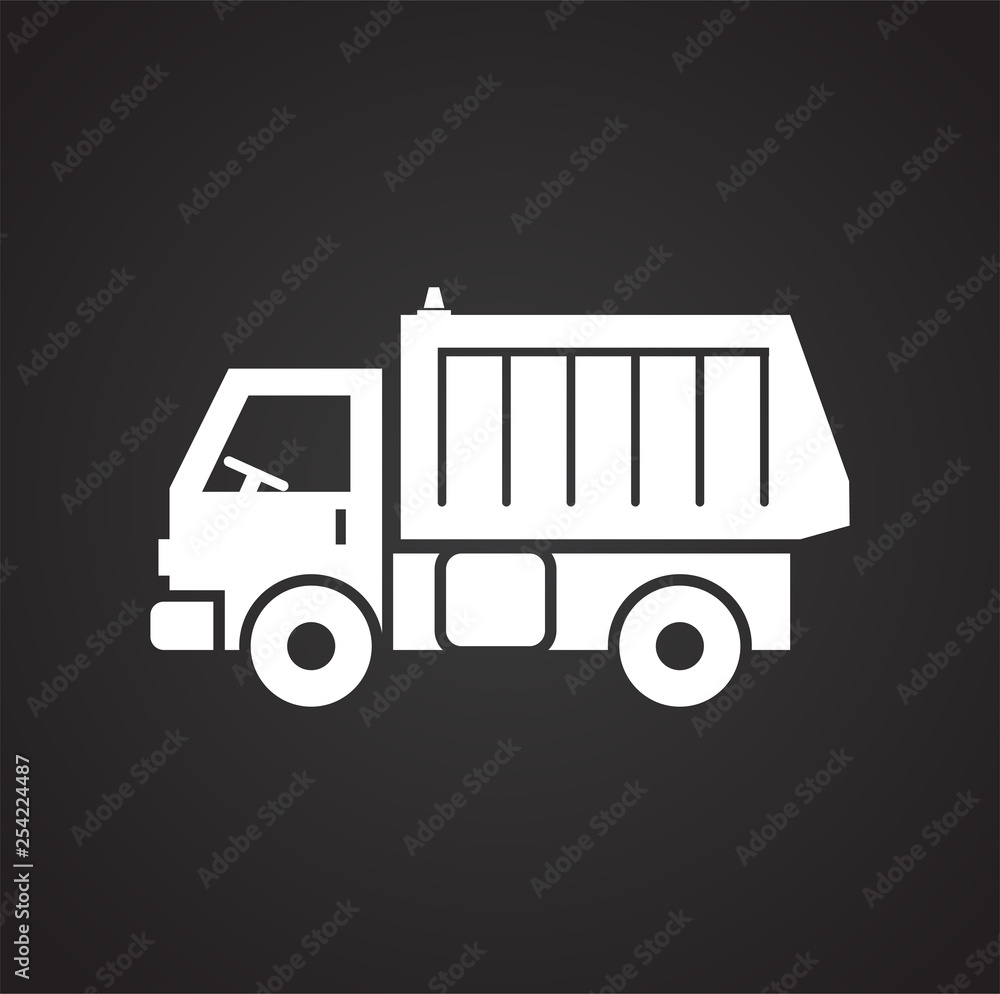 Poster truck icon on background for graphic and web design. simple vector sign. internet concept symbol for