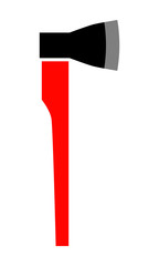 Axe. Flat icon, object isolated on white background. Tool for construction.