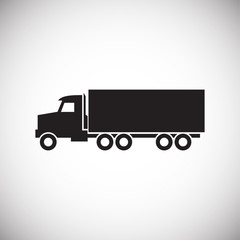 Truck icon on background for graphic and web design. Simple vector sign. Internet concept symbol for website button or mobile app.