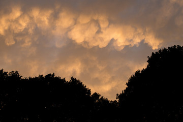 Mammatus Clouds in London, UK