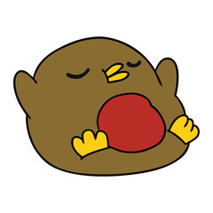 cartoon cute kawaii red robin