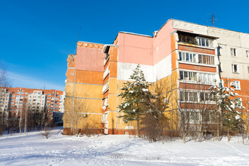 apartment multi-storey panel house in Nizhny Novgorod