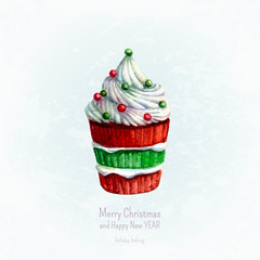 Christmas greeting card, christmas baking