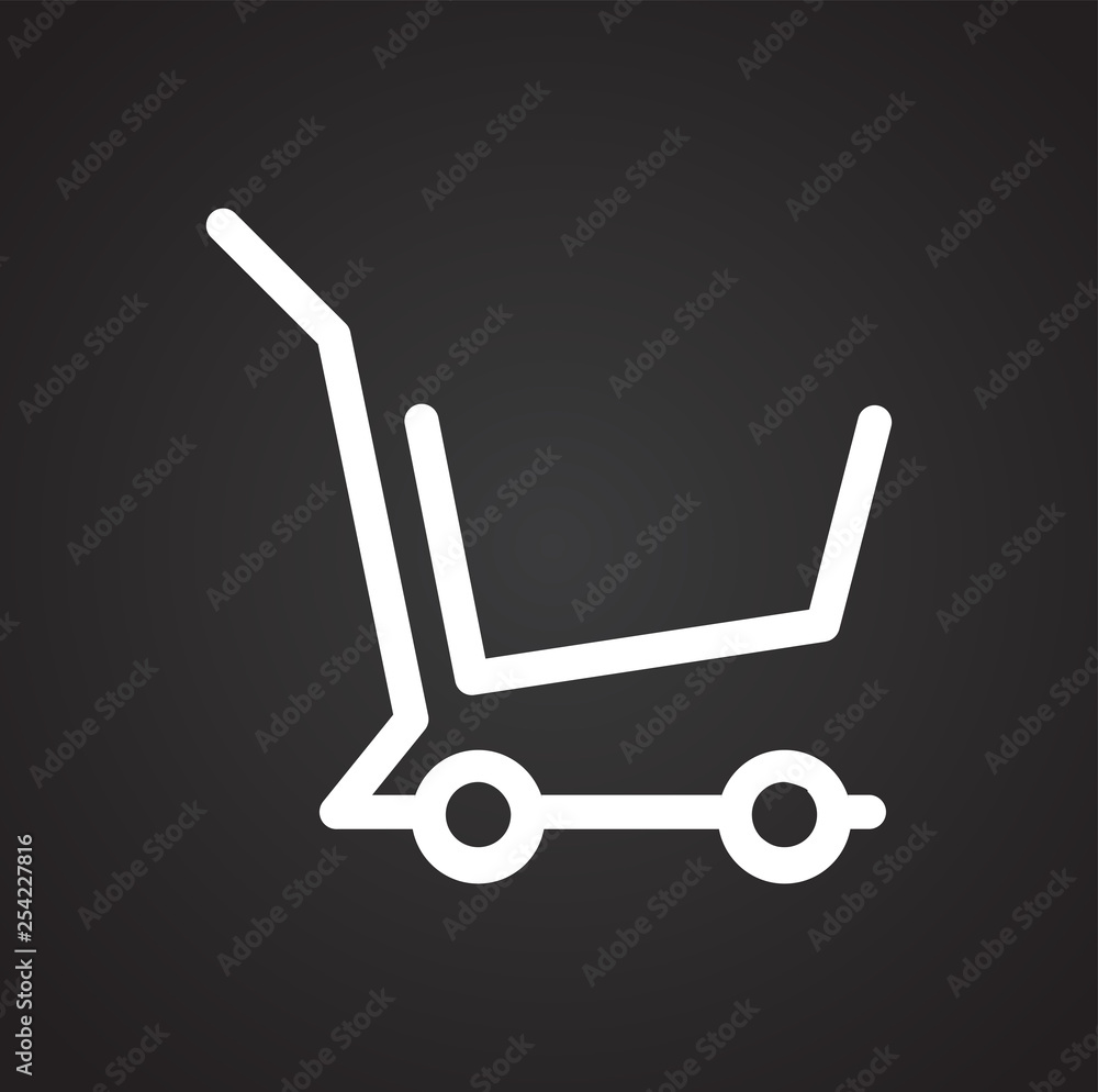 Poster shop cart icon on background for graphic and web design. simple vector sign. internet concept symbol