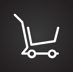 Shop cart icon on background for graphic and web design. Simple vector sign. Internet concept symbol for website button or mobile app.