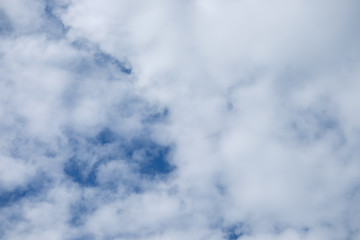 Beautiful white clouds with blue sky background, tiny clouds.